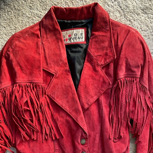 Red fringe jacket - Picture 3 of 4